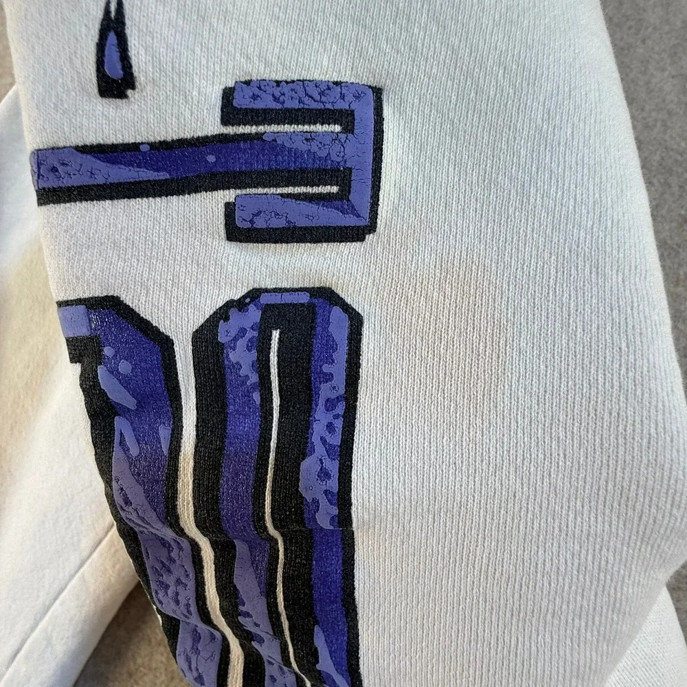 Vintage Nike Just Do It Sweatpants White Purple Graphic Mens Fleece Pants